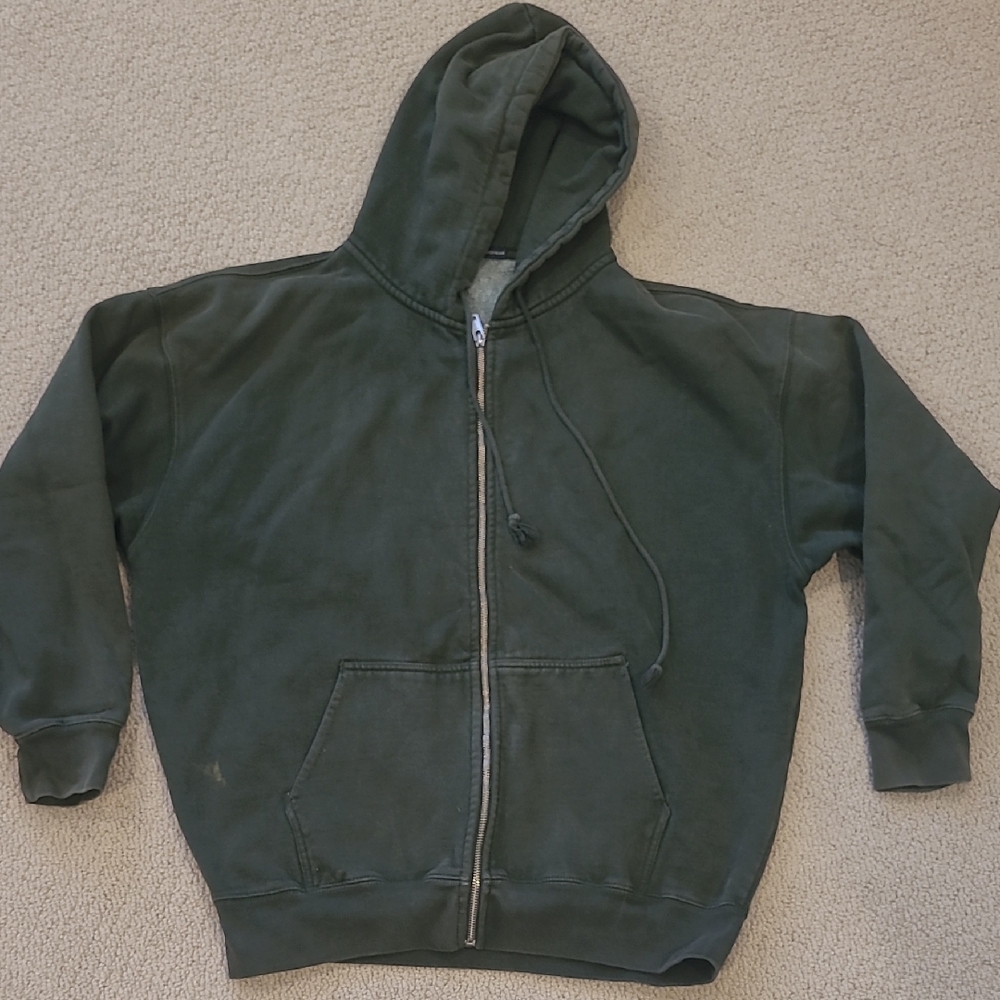 Brandy Melville | Dark Green Hoodie Jacket